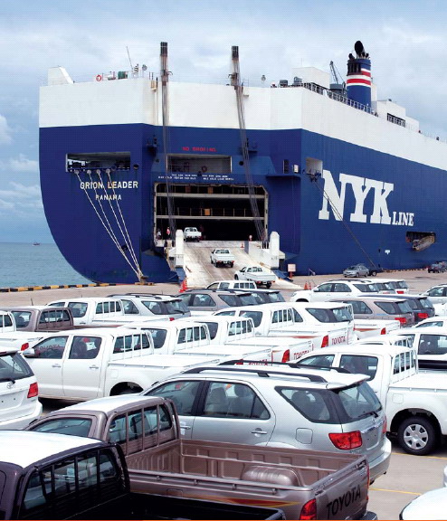 International shipping cars RO-RO