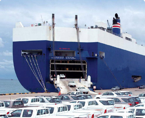 International shipping cars Ro-Ro